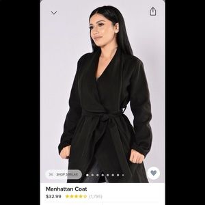 Fashionnova black suede coat